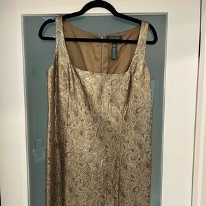 Ralph Lauren metallic bronze dress